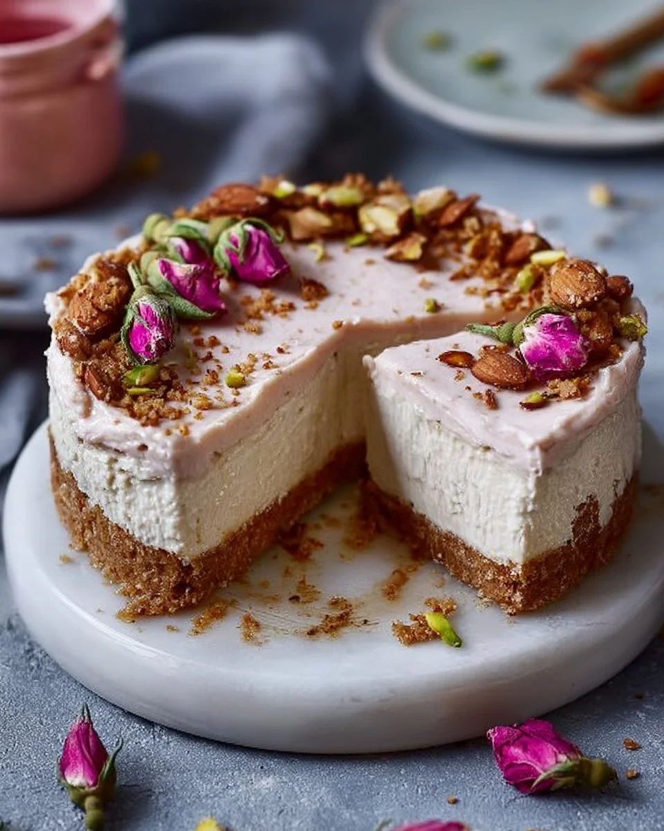Cremiger, veganer Käsekuchen ohne Backen