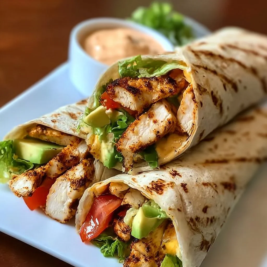 Gegrillter Hähnchen Wrap mit Chipotle Mayo