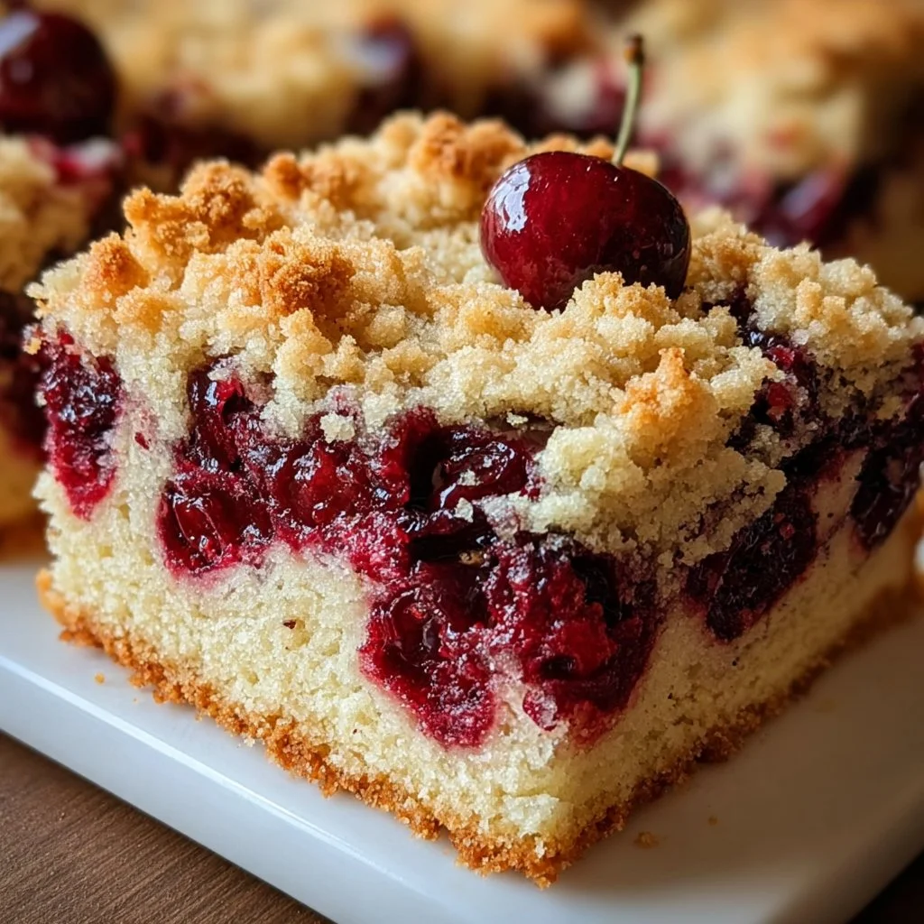 Kirschblechkuchen mit Streusel