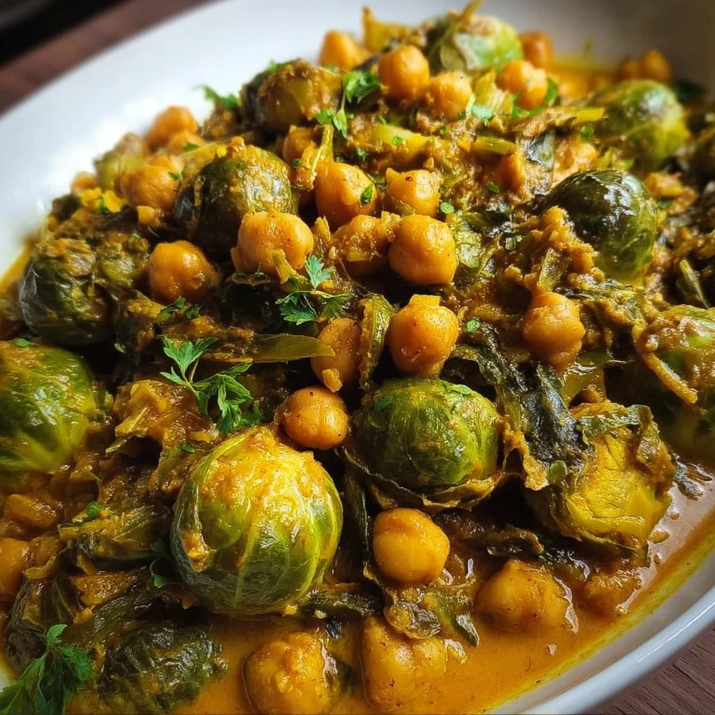 Rosenkohl-Curry mit Kichererbsen