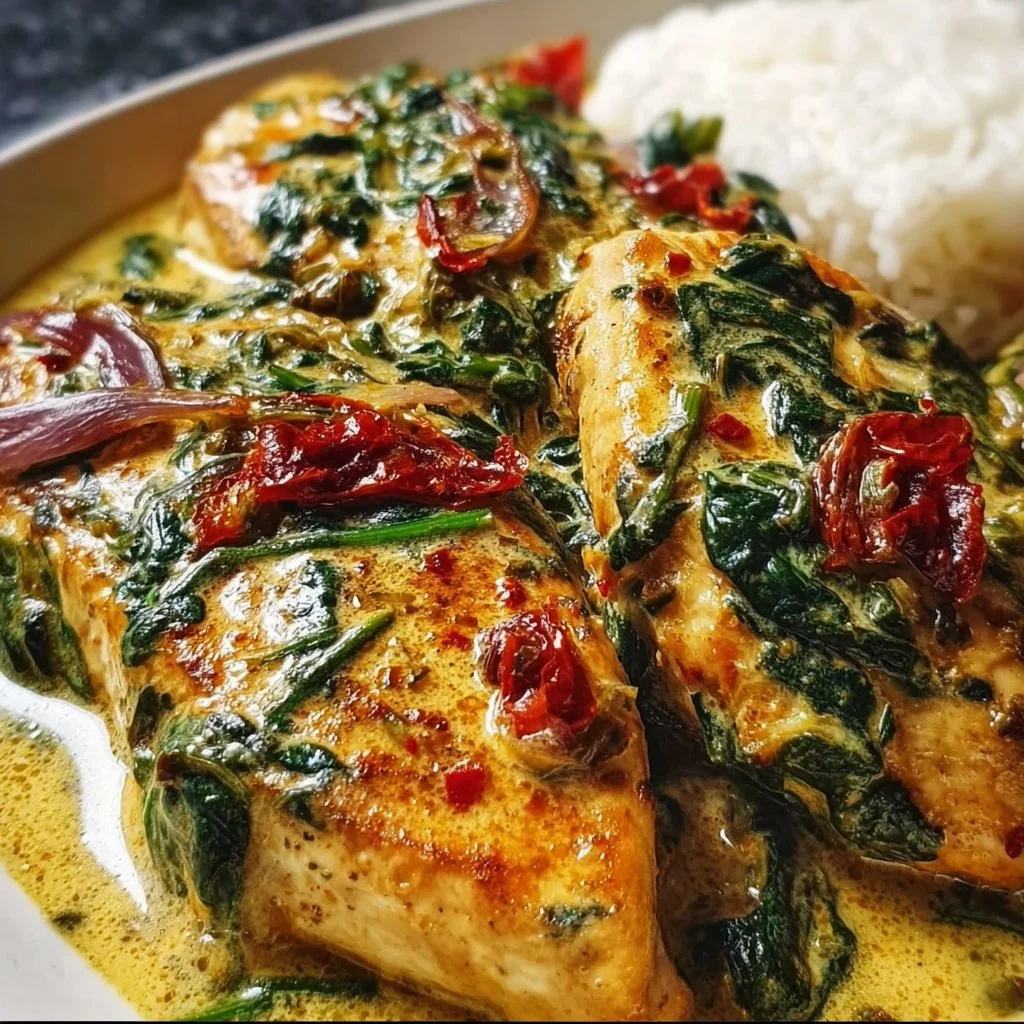 Spinat Parmesan Hähnchen