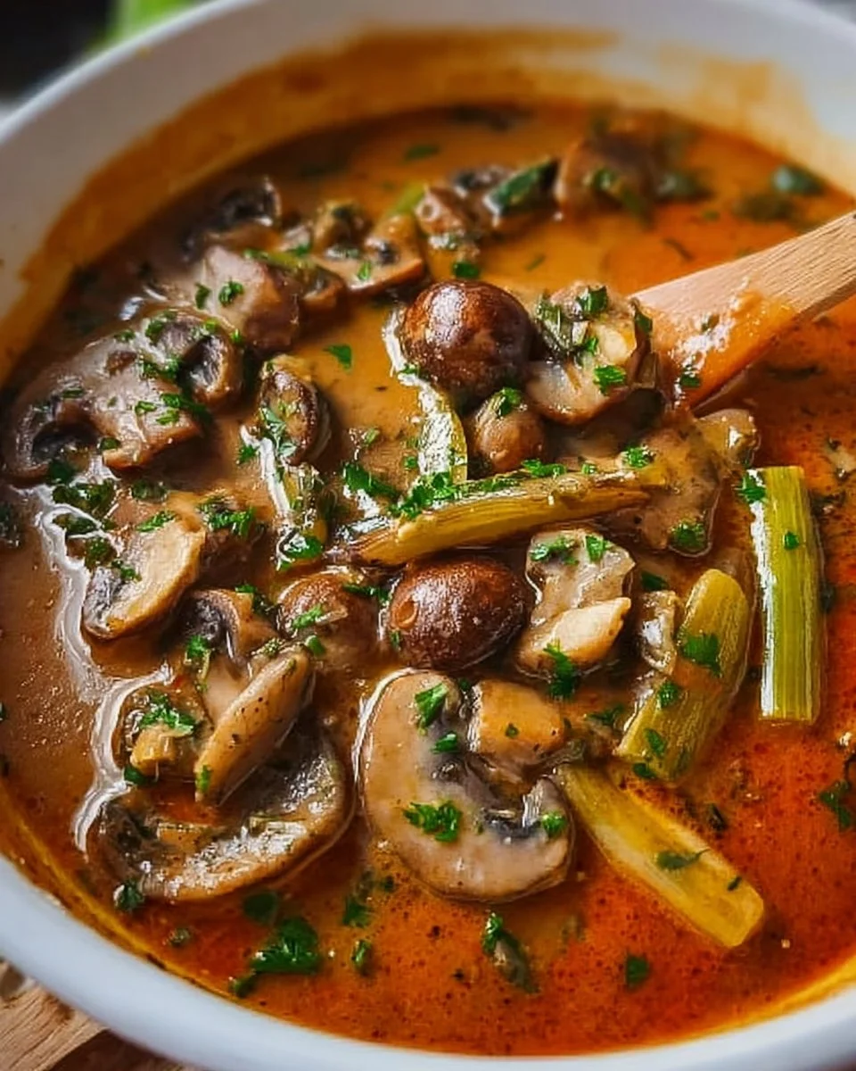 Veganes Lauch Pilz-Gulasch Rezept