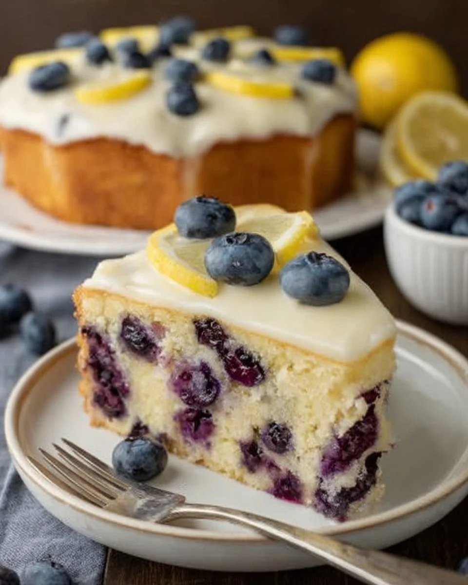 Zitronen-Blaubeer-Kuchen