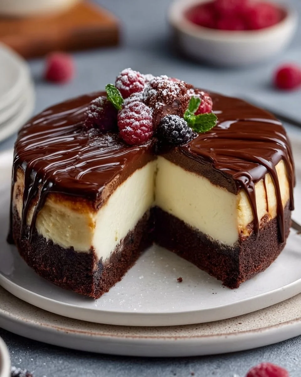 Brownie-Käsekuchen-Geburtstagstorte selber machen