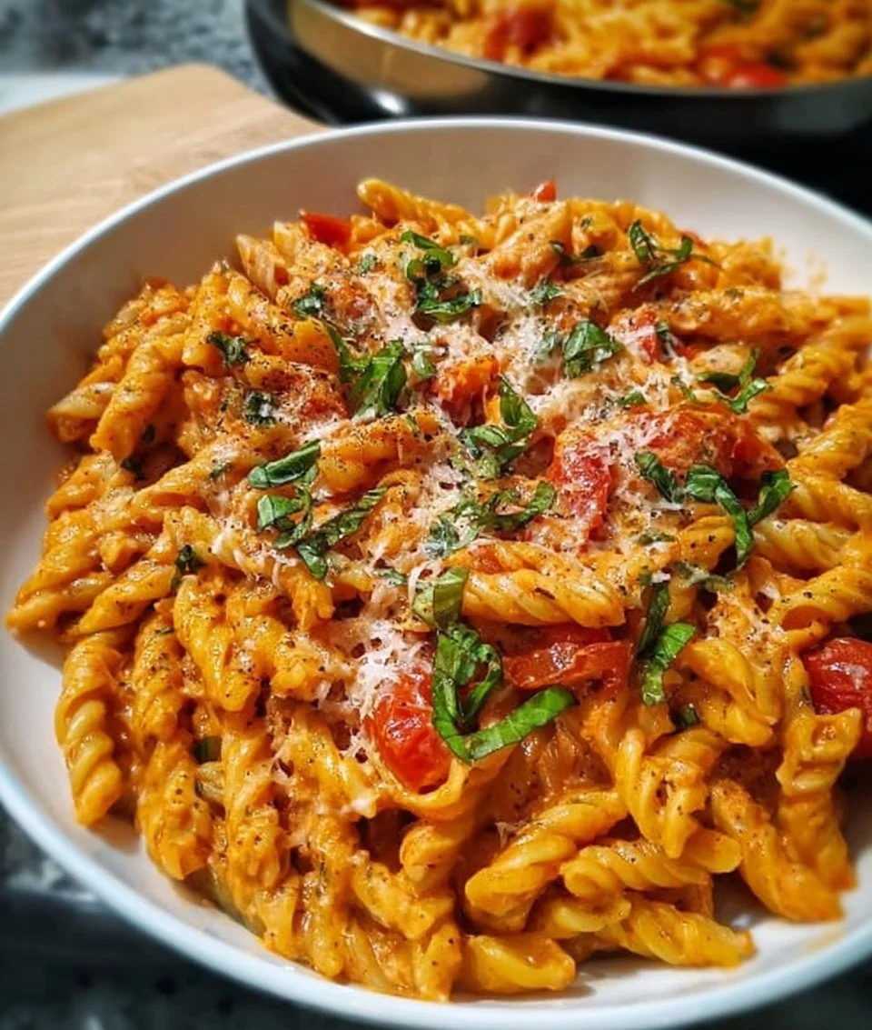 Cremige Tomatennudeln