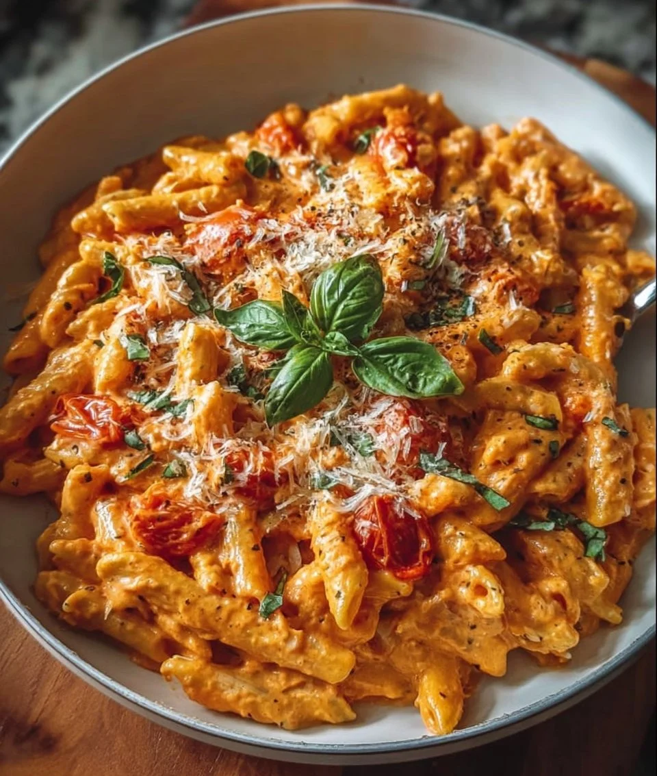 Cremige Tomatennudeln