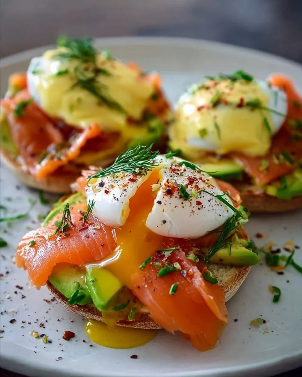Eier Benedict mit Lachs und Avocado selber machen