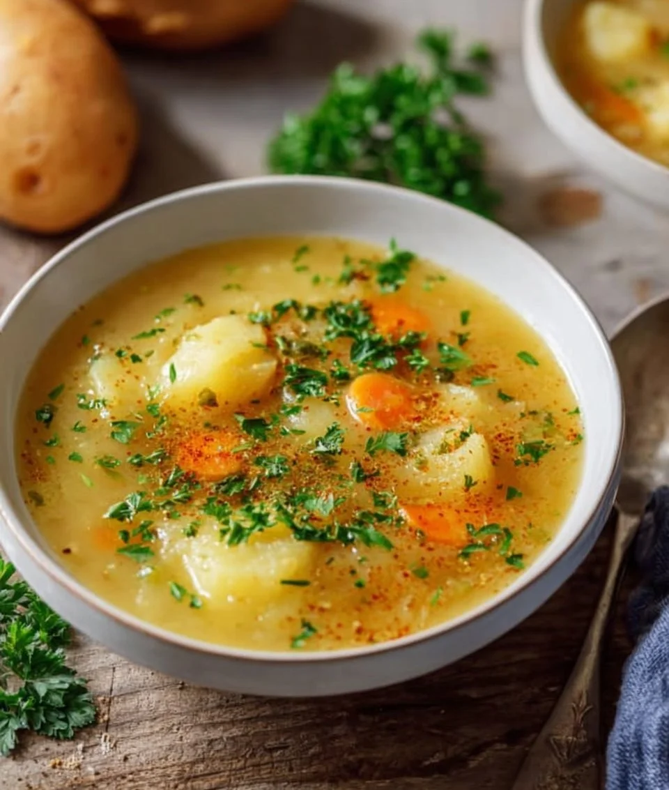Einfache Kartoffelsuppe vegan