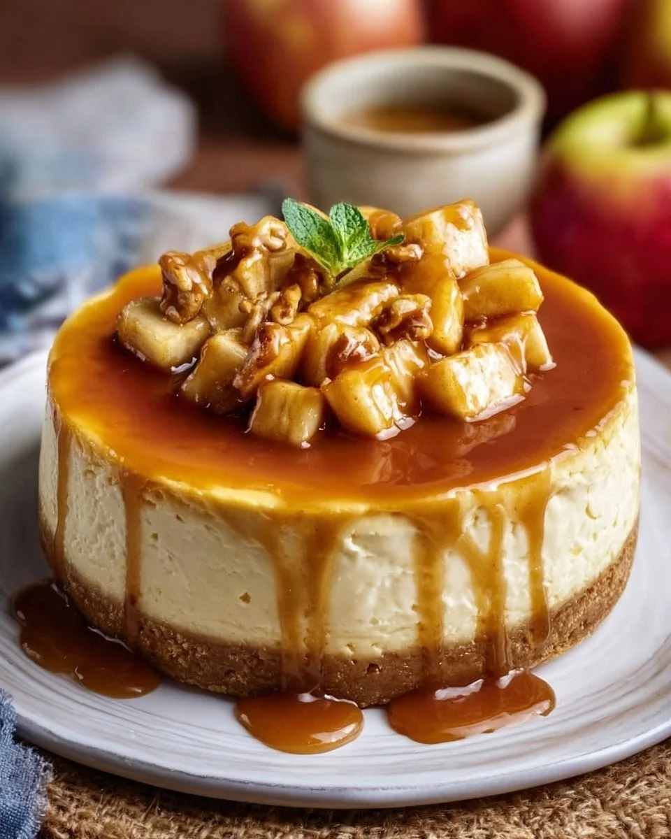 Karamell-Apfel-Käsekuchen (vegan & glutenfrei): Herbstlicher Lieblingskuchen