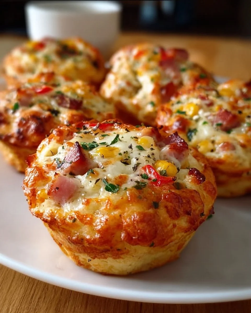 Pizza Muffins Rezept saftig & einfach