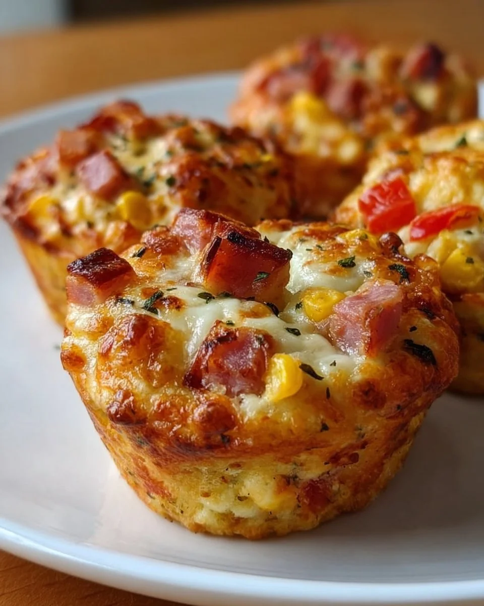 Pizza Muffins Rezept saftig & einfach