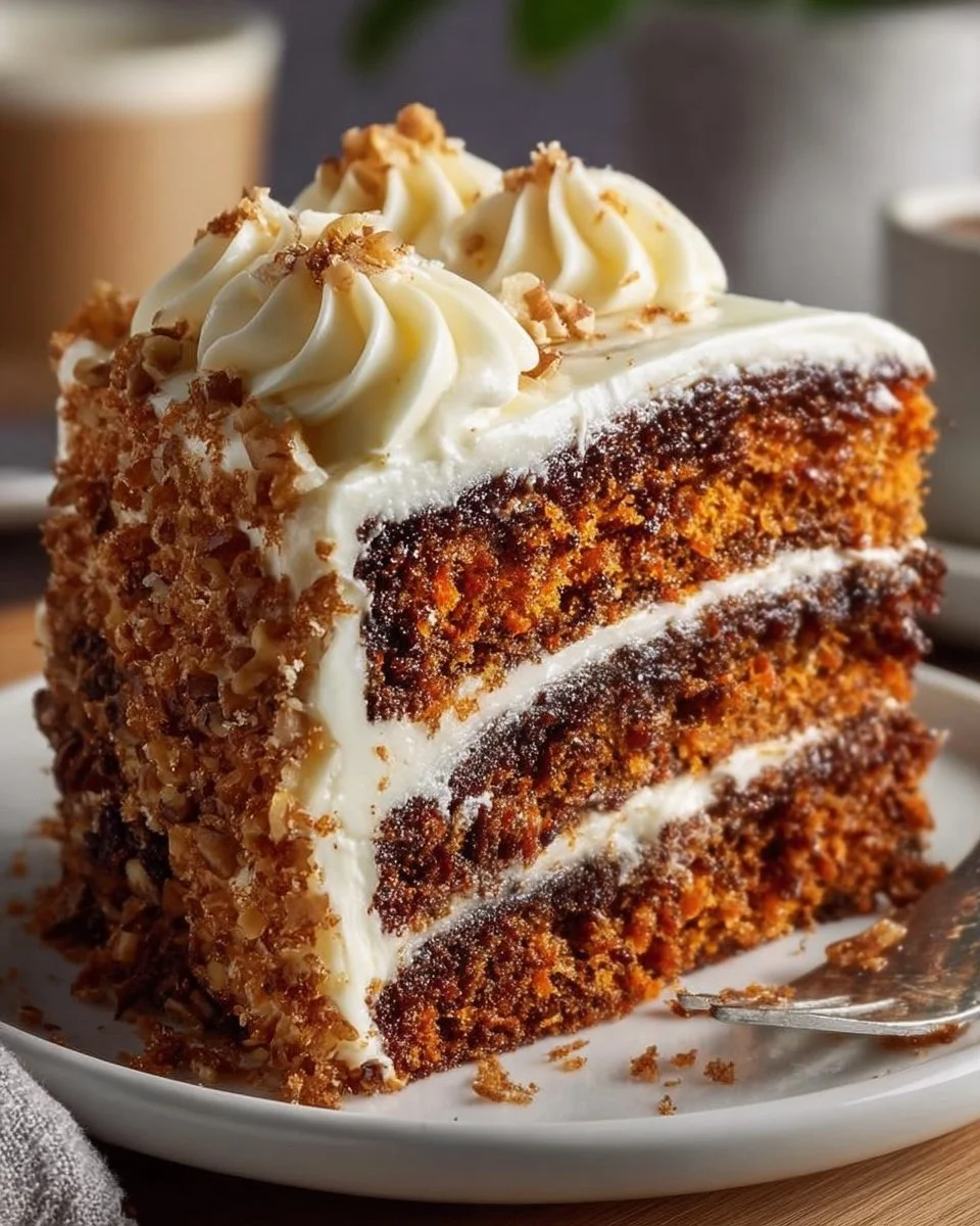 Saftiger Karottenkuchen mit Frischkäse-Creme