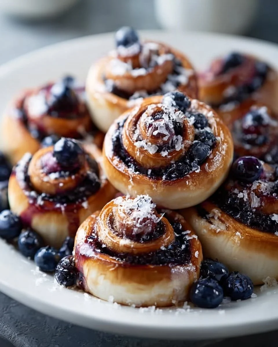 Schwedische Blaubeer-Schnecken frisch aus dem Ofen