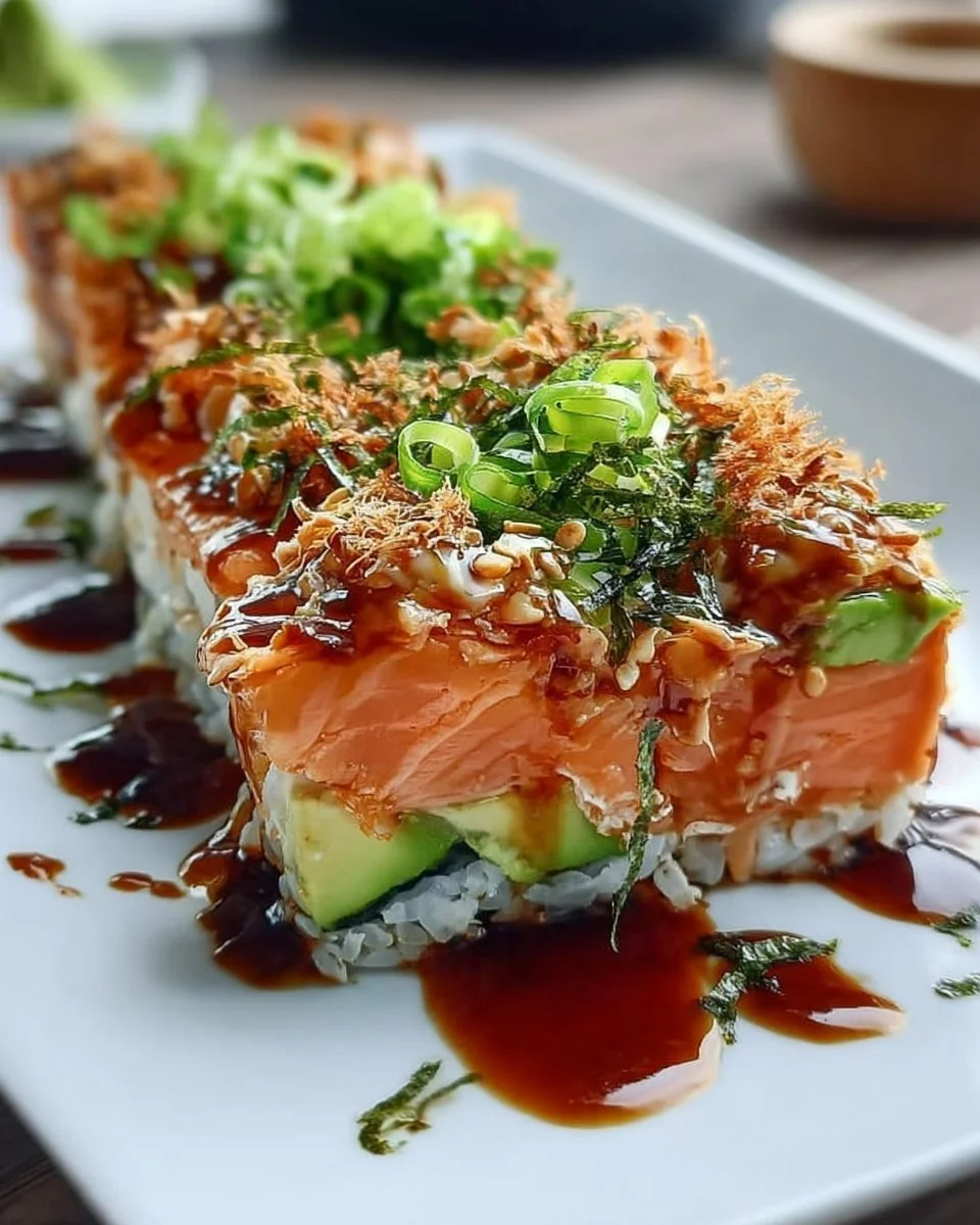 Teriyaki Lachs Sushi Auflauf