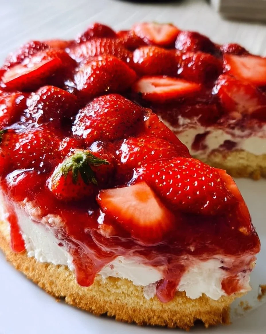 Erdbeerkuchen mit Biskuit