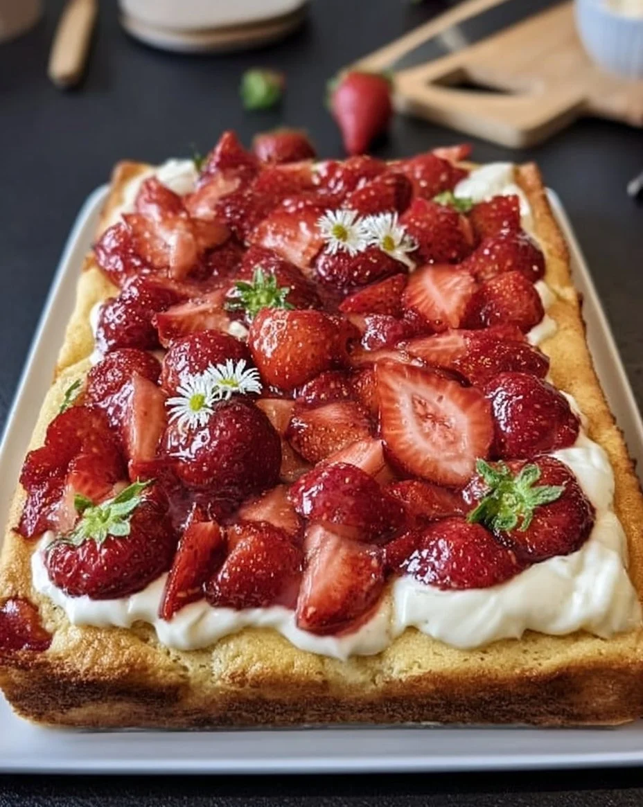 Erdbeerkuchen vom Blech