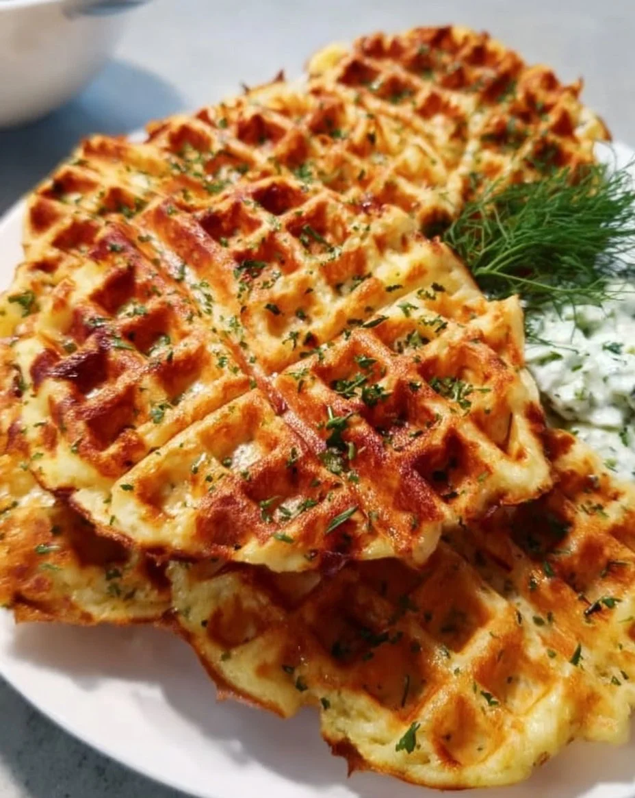 Herzhafte Waffeln