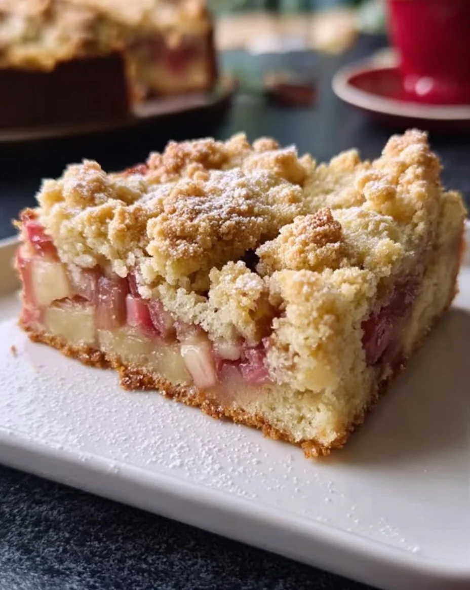 Rhabarber Streuselkuchen