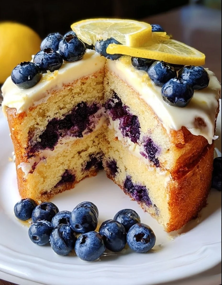Zitronen-Blaubeer-Kuchen