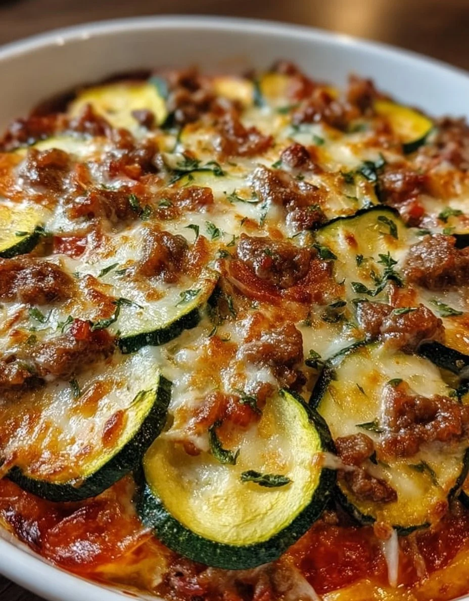 Zucchini Pizza Auflauf