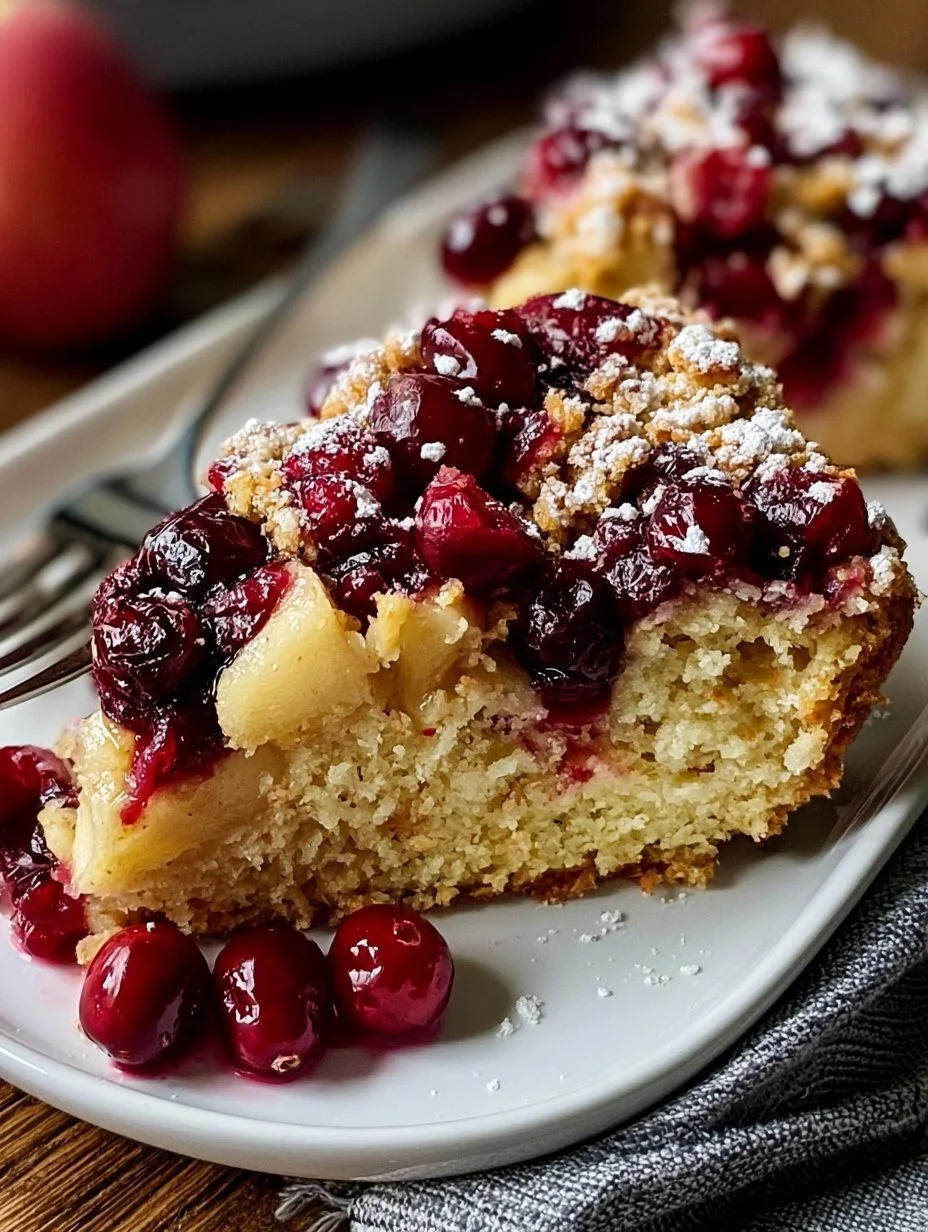 Apfel-Preiselbeerkuchen