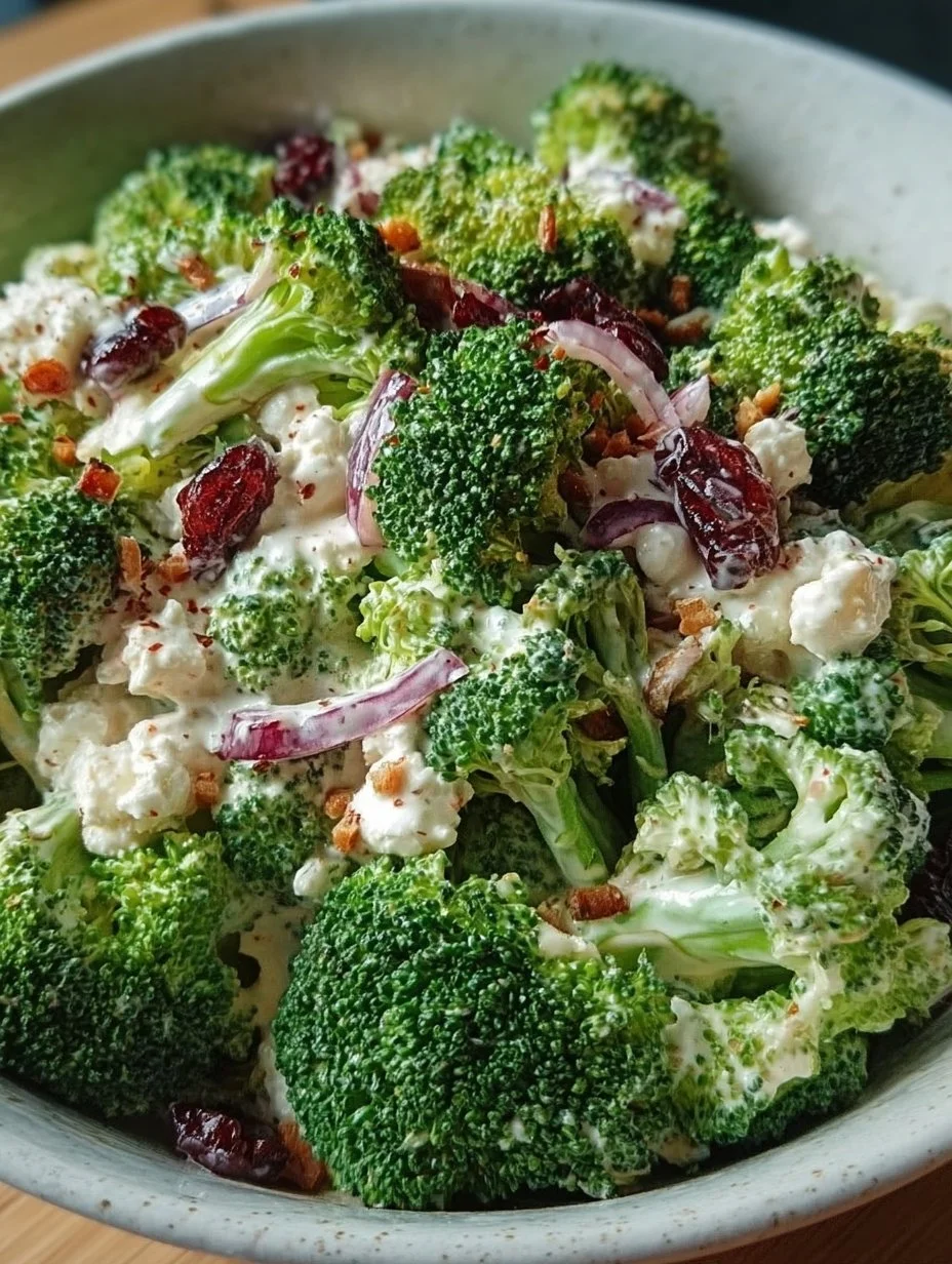 Brokkoli-Salat mit cremiger Sauce
