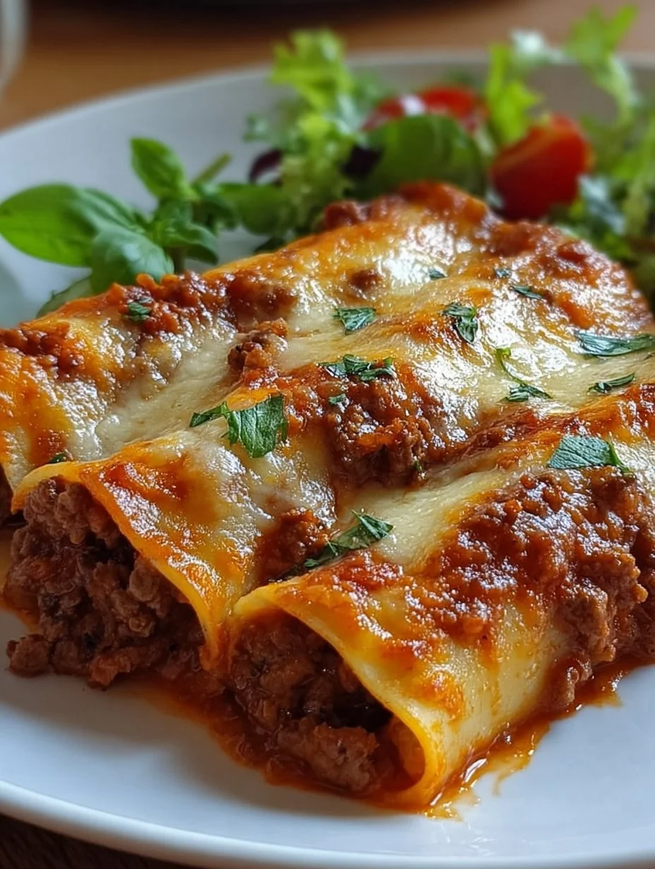 Cannelloni mit Rindfleisch und Käse