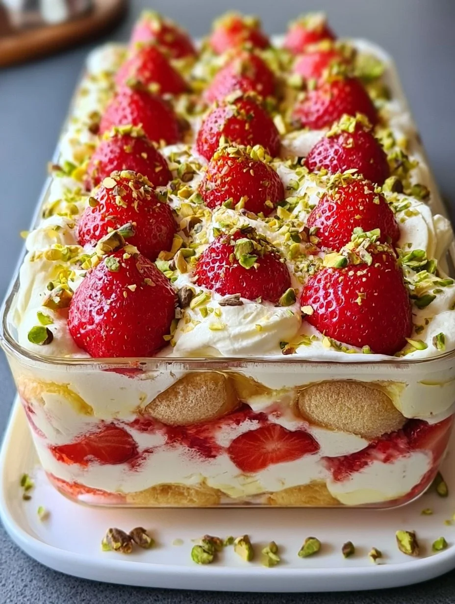 Das beste cremige Erdbeer-Tiramisu