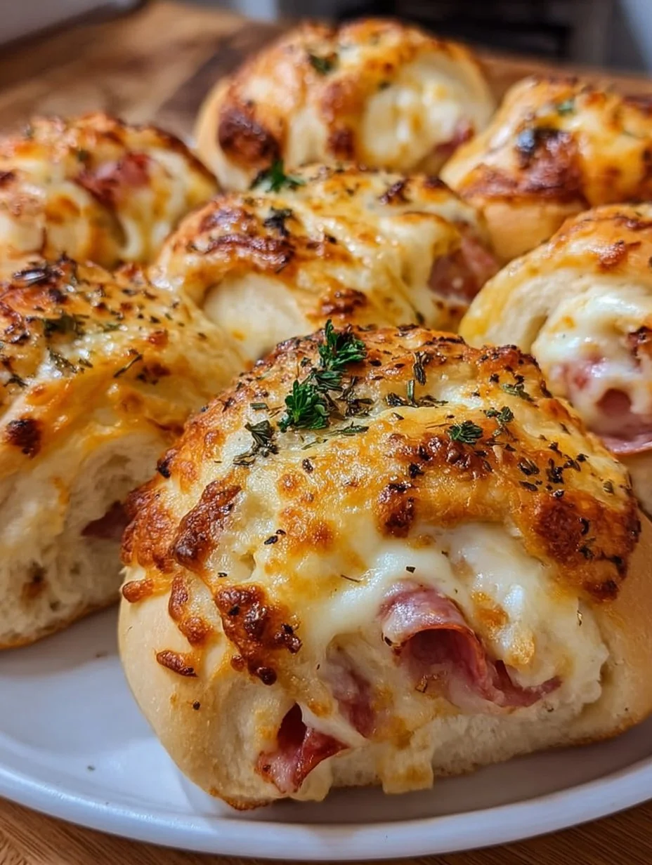 Gefüllte Pizzabrötchen
