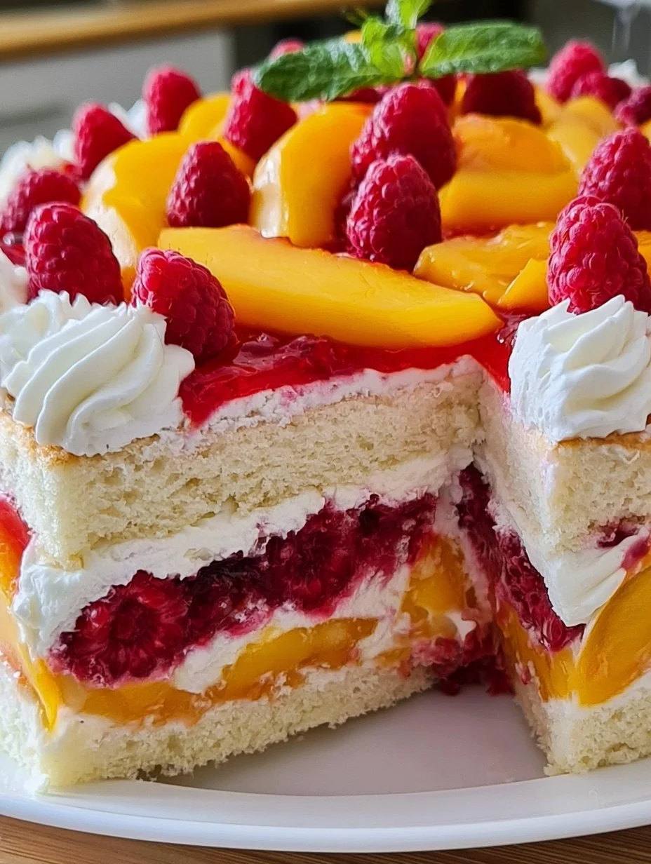Himbeer Pfirsich Torte