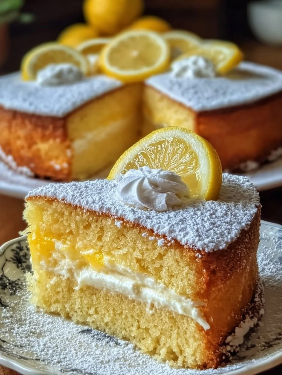 Italienischer Zitronencreme Kuchen