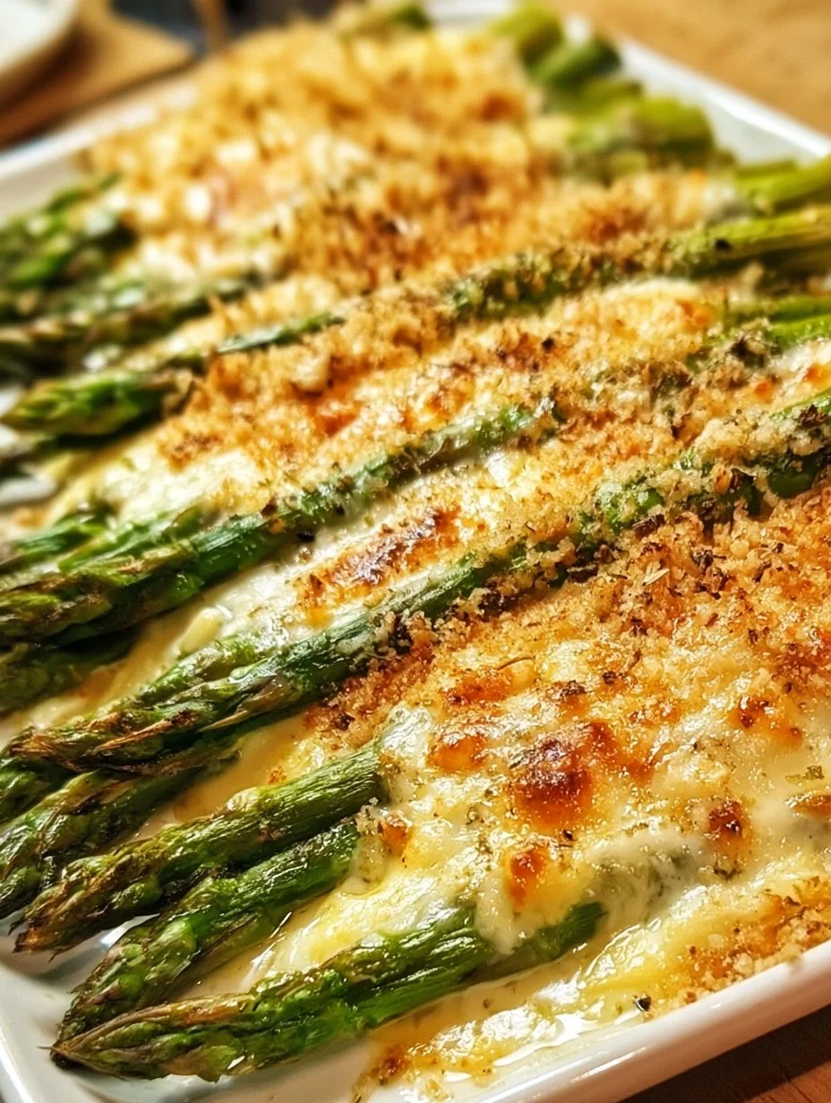 Käseüberbackener Spargel