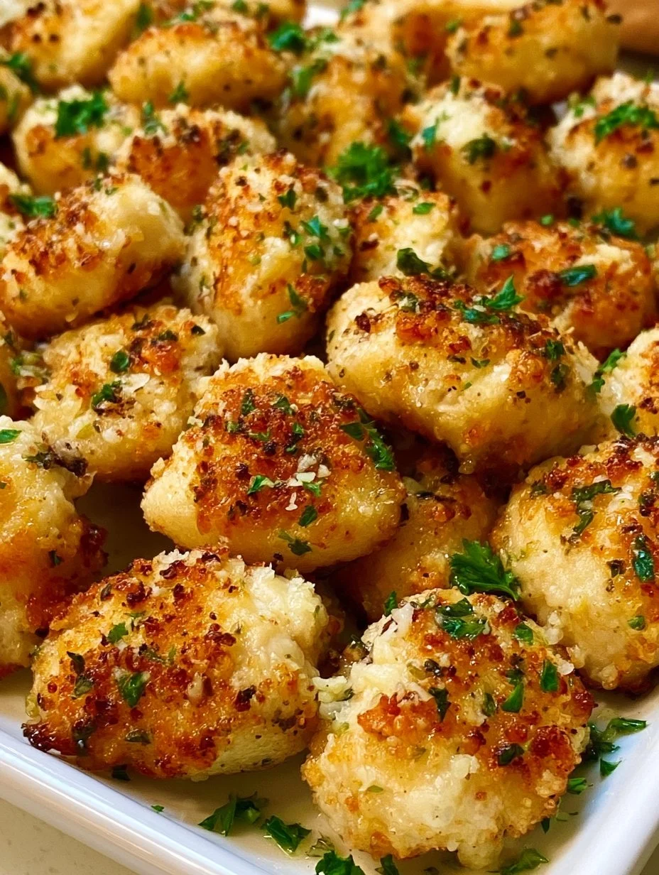 Knoblauch Parmesan Hähnchen Bissen