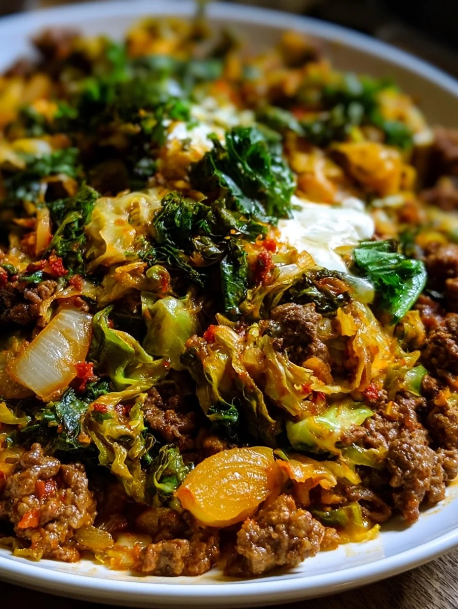 Bombastische Spitzkohl-Hackfleisch-Pfanne