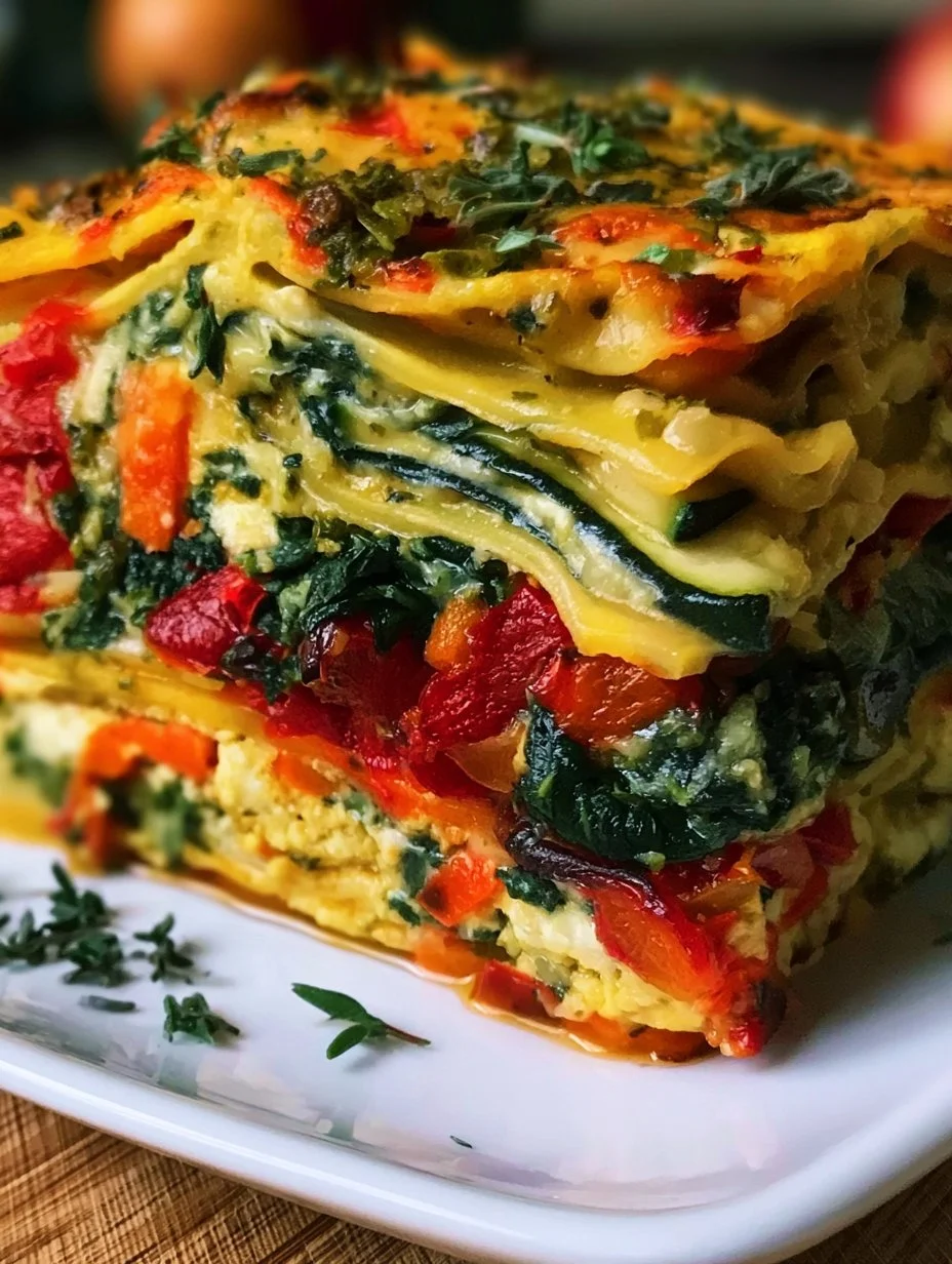 Bunte Regenbogenlasagne