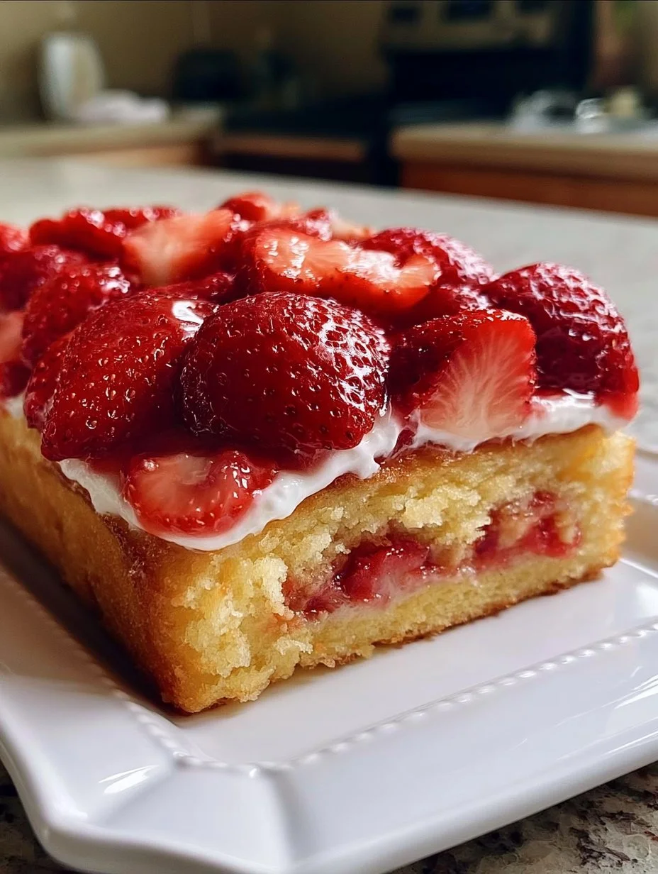 Erdbeer-Unten- Oben-Kuchen