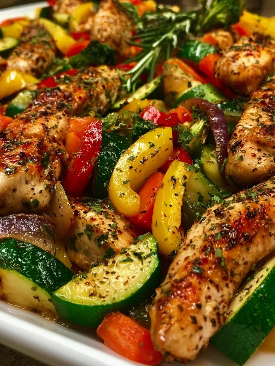 Gesunde Hähnchenpfanne mit Gemüse