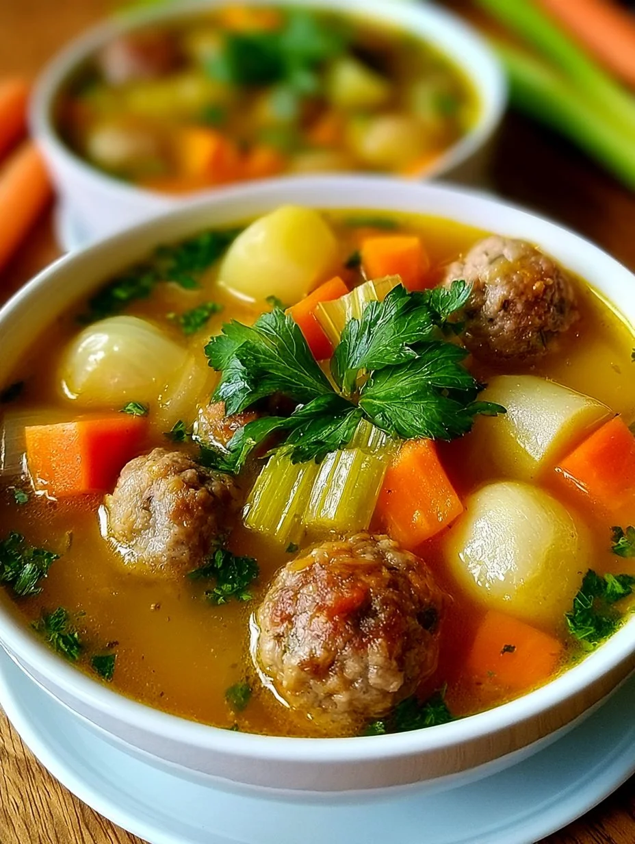 Hackbällchen-Suppe