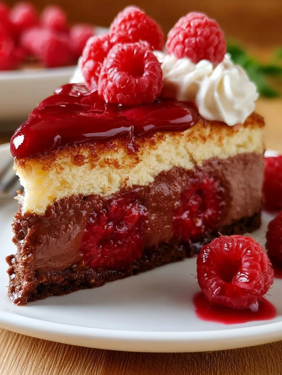 Himbeerkuchen mit Schokopudding