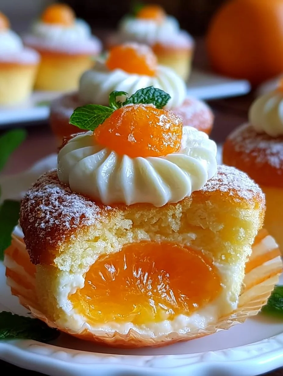Käsekuchen Muffins mit Mandarinen