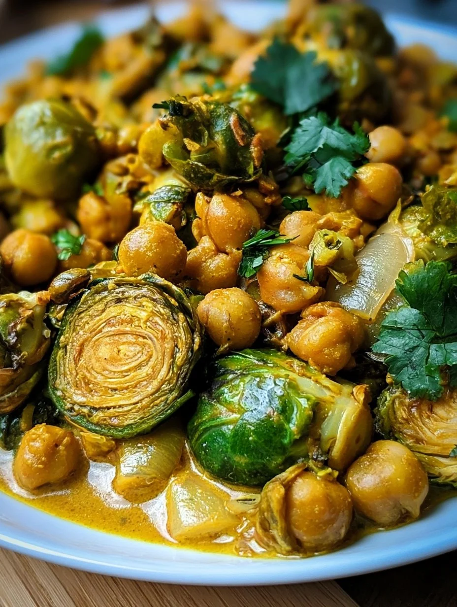 Kichererbsen- Rosenkohl-Curry