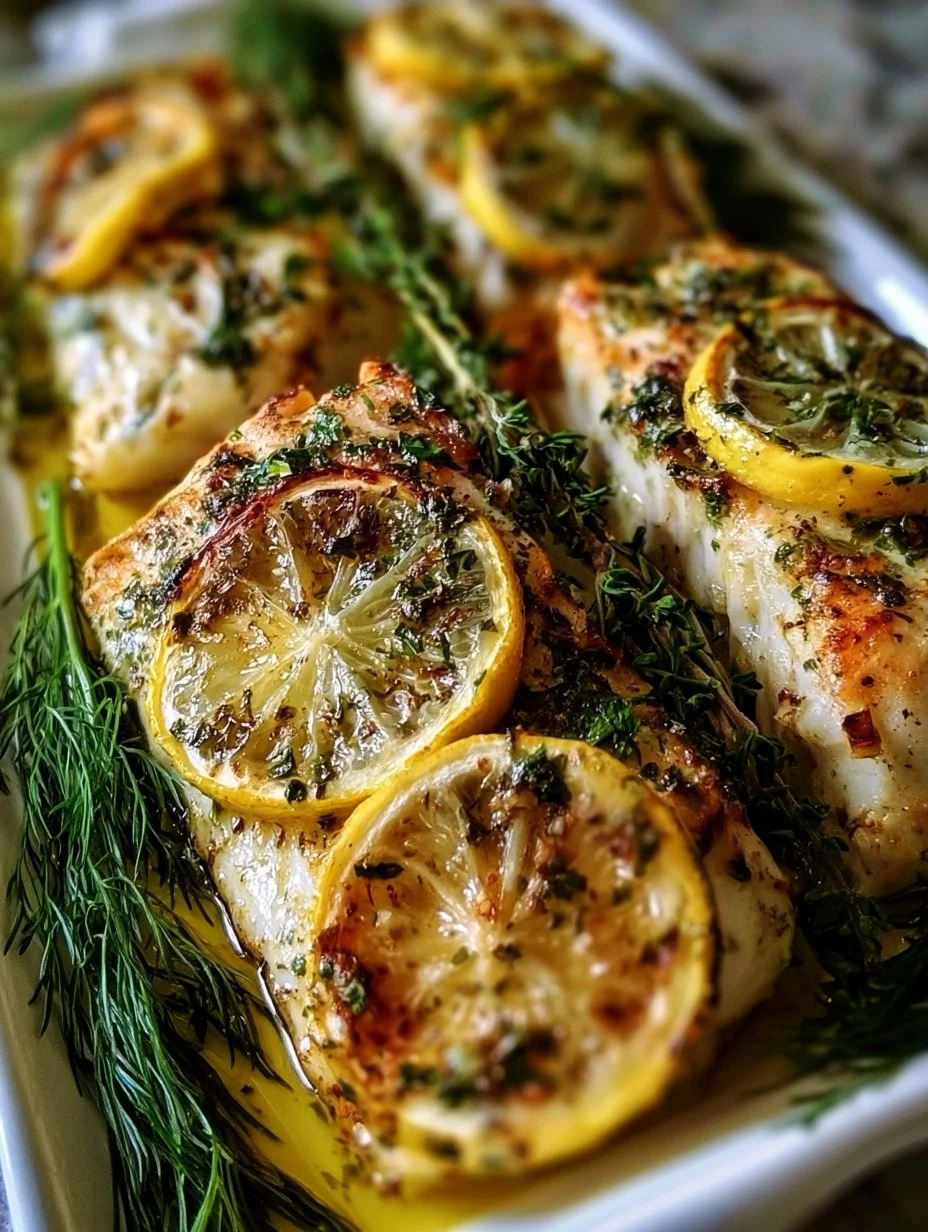 Ofenfisch mit Kräutern und Zitronen