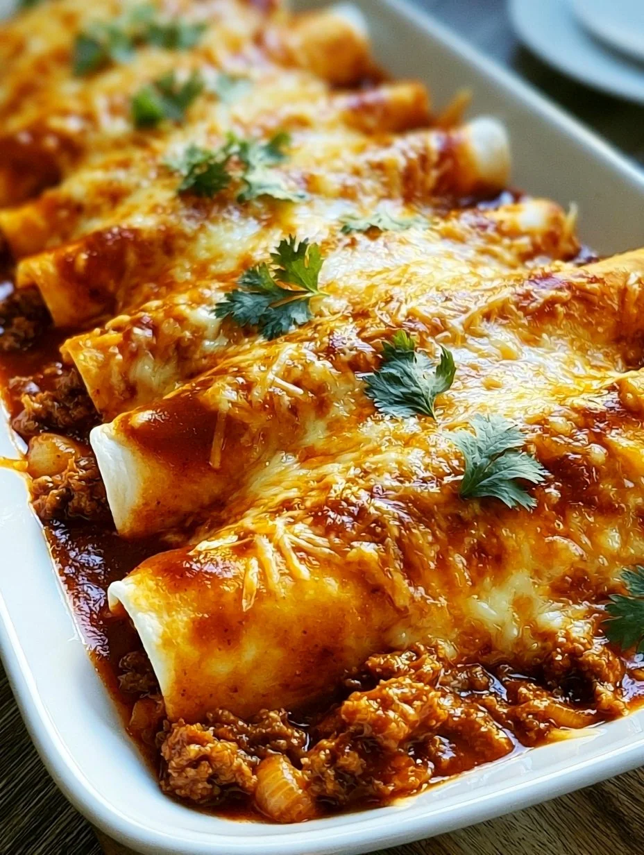 Rinderhackfleisch Enchiladas