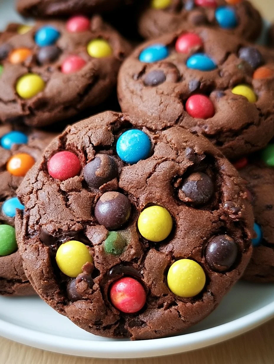 Schokoladen Cookies mit Smarties