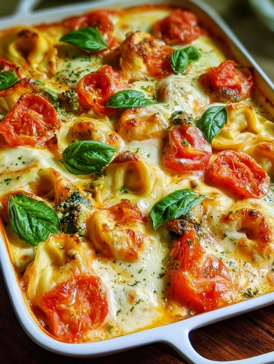 Tortellini-Auflauf mit Tomaten und Mozzarella
