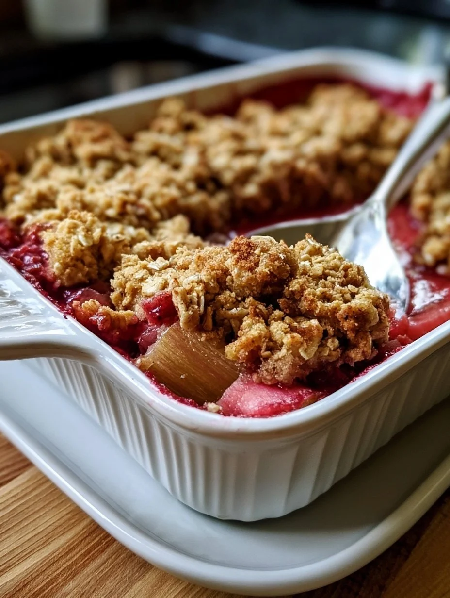 Traditionelles Rhabarber-Crisp
