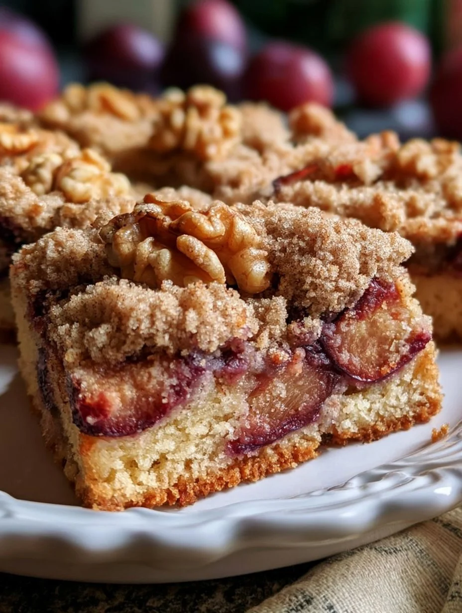 Walnuss-Zwetschgenkuchen mit Zimt-Streuseln